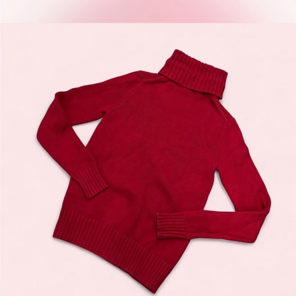 Ralph Lauren Vibrant Red Turtleneck Sweater - Picture 6 of 7